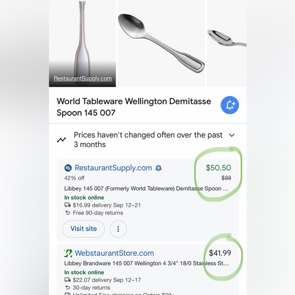 World tableware 145 007 Wellington Demitasse spoon 4.3/4” - Picture 9 of 12